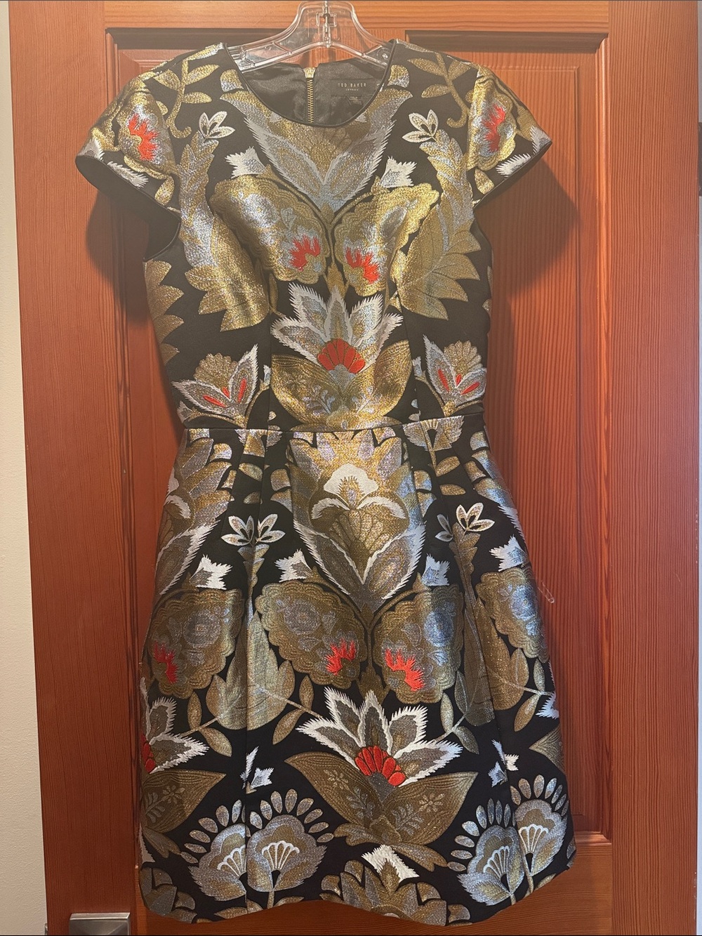 Ted baker embroidered brocade dress TB 1 = US 2/4